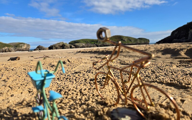 Our bike gnomes on the beach (submitted by Cheryl B)