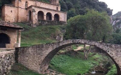 Church and stream near Tobera and Frias (submitted by Carlosita)