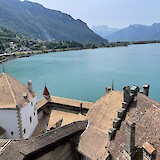 Chataeu Chillon, on Lake Geneva (we made a special trip morning of the first ride) (photo by Christine Downing)