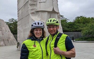 Standing in front of the MLK Jr monument (submitted by Karen C.)