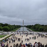 Standing on the steps of the Lincoln Memorial looking at the Washington Monument. (photo by Roz P)