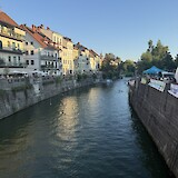 view of river in Ljubijana - i think it was called the Sava River (photo by B. Anderson)