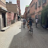 Biking through Marrakech (photo by A. Anderson)