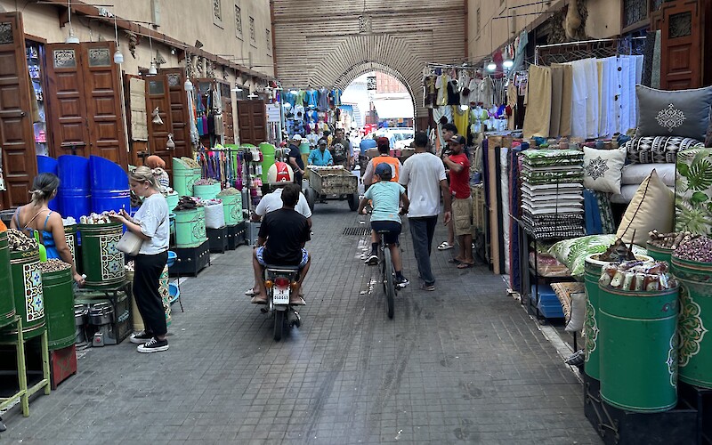 Biking through a Medina Alley (submitted by A. Anderson)