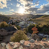 View of vineyards in Saarburg (photo by Hung Kang)