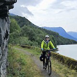 Cycling a path along the fjord (photo by Dana C.)