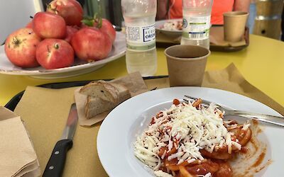 Delicious orecciette pasta at a cafe in a farming village (submitted by Janet Waterstradt)