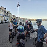 Heading for a cafe (photo by Don Paine)