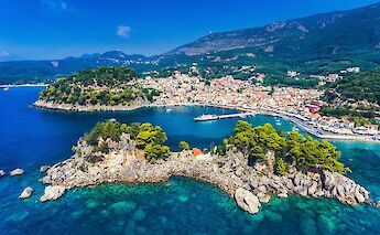 Turquoise waters around Parga and Panagia Island, Greece. Unsplash@Calin Stan