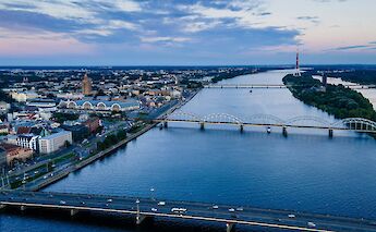 Daugava River, Riga, Latvia. Unsplash@Aleksas Stan