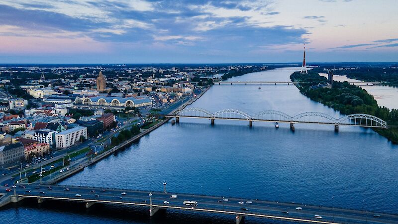 Daugava River, Riga, Latvia. Unsplash@Aleksas Stan