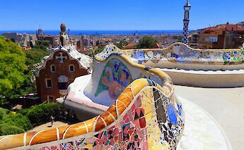 Blue skies over Park G&uuml;ell, Barcelona, Spain. Unsplash@D Jonez