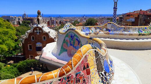 Blue skies over Park G&uuml;ell, Barcelona, Spain. Unsplash@D Jonez