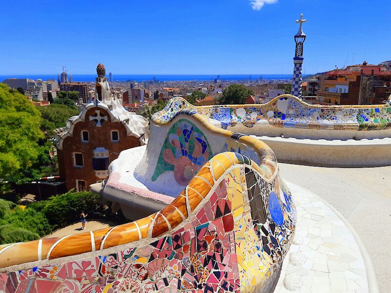 Blue skies over Park Güell, Barcelona, Spain. Unsplash@D Jonez