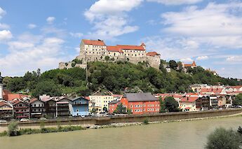 Salzach River through Burghausen, Altötting, Bavaria, Germany. CC:C.Stadler/Bwag