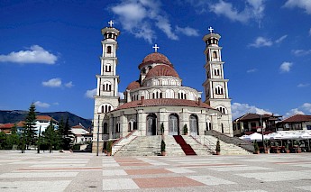 Orthodox Cathedral - Resurrection of Christ in Korçë, Albania. CC:joepwijsbek