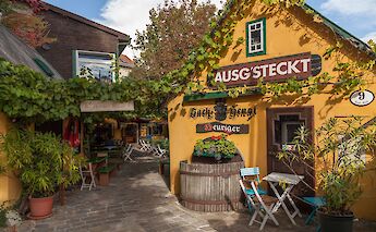 Heurigen Wine Café in Vienna, Austria. CC:Ottodomes