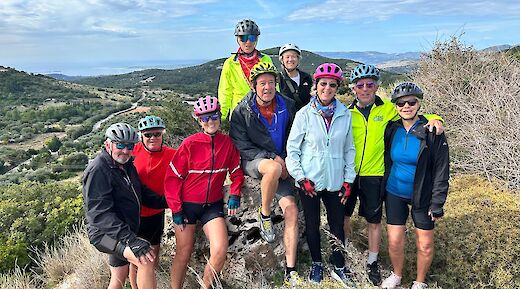 A group of bike tourers in Greece. CC:Lynn H.