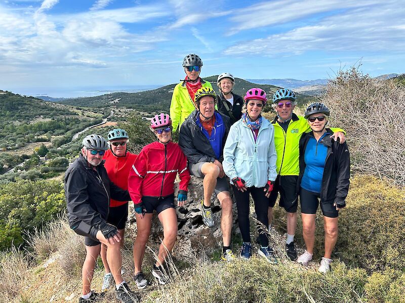 A group of bike tourers in Greece. CC:Lynn H.
