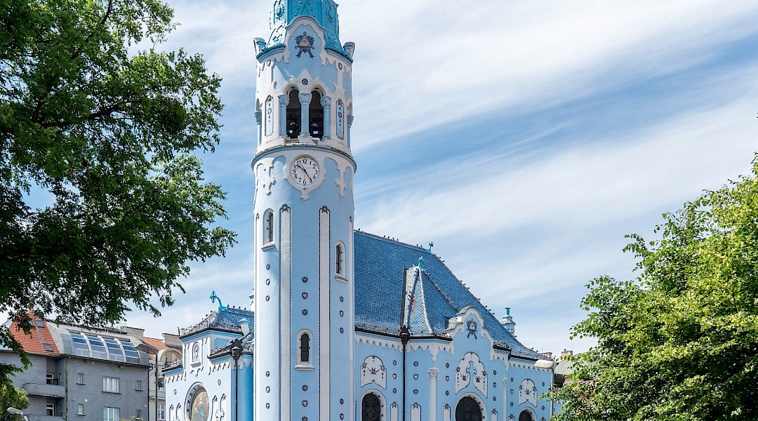 The famous Blue Church in Bratislava, Slovakia. CC:Thomas Ledl