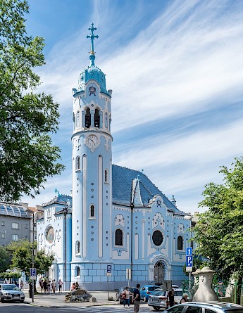 The famous Blue Church in Bratislava, Slovakia. CC:Thomas Ledl
