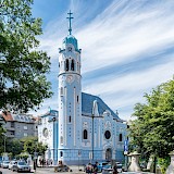Bratislava, Slovakia's famous Blue Church in Art Nouveau style. CC:Thomas Ledl