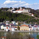 Donaulände and Old town of Passau, Lower Bavaria, Germany. CC:Aconcagua