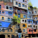 Hundertwasserhaus, Vienna, Austria. Photo Bwag CC-BY-SA-4.0