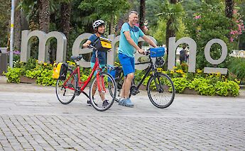Pushing bikes through Merano, Innsbruck to Lake Garda. CC:TO