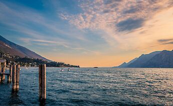 Sunset at Lake Garda, Italy. Unsplash:Jonny Gios