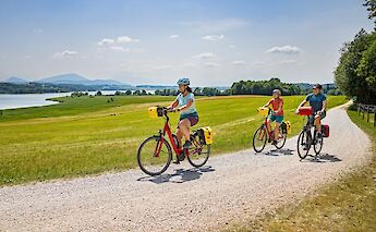 Cycling along bike paths, Salzburg Lakes, Austria. CC:TO
