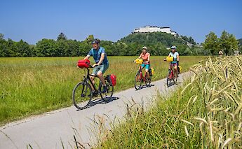 Cycling along Hellbrunner Allee, Austria. CC:TO