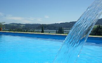Fountain in the Walkner Seeham pool, Austria. CC:TO