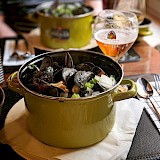Mussels & Beer in Bruges, Belgium. Alana Harris@Unsplash