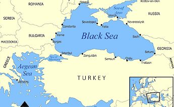 Map of the Black Sea