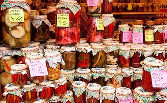 Pickles for sale in Sibiu, Romania. Draculina (Anne)