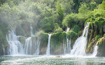 Krka Waterfall along the Dalmatia Coast of Croatia