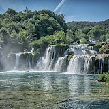 Krka Waterfall along the Dalmatia Coast of Croatia