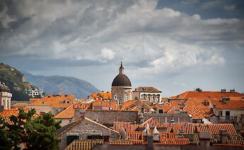 The characteristic red roofs of Dubrovnik, Croatia.