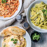Fresh Italian pastas! Nerfee Mirandilla@Unsplash