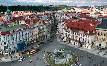 View from Astronomical Clock Tower in Old Town Square of Prague, Czech Republic. Nitin Vyas@Flickr