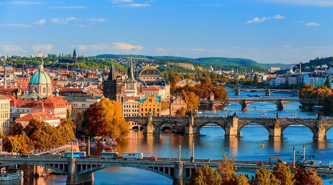 Vltava River in Prague, Bohemia, Czech Republic. CC:MurderousPass