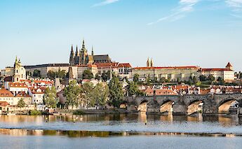 Prague Castle & the Vltava River. CC:Tilman2007