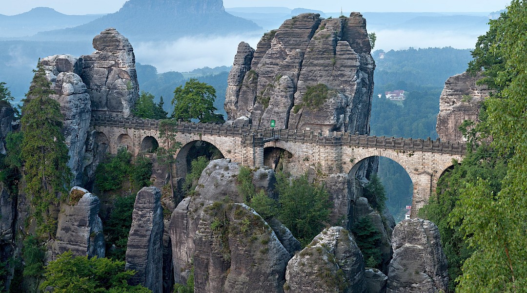 Bastion Bridge in Saxon Switzerland near Dresden, Germany. CC:Thomas Wolf
