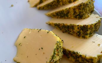 Latvian cheese with herbs. CC:Ken Eckert
