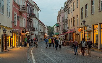 Užupis, a UNESCO Site in Old Town Vilnius, Lithuania. David Iliff
