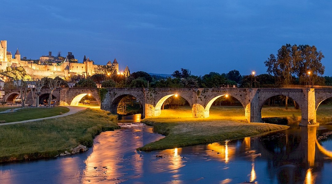 Carcassonne & Pont Vieux Bridge, France. CC:Ben LIEU SONG