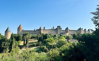 Blue skies over Carcassonne, France. Flickr:Josef Grunig