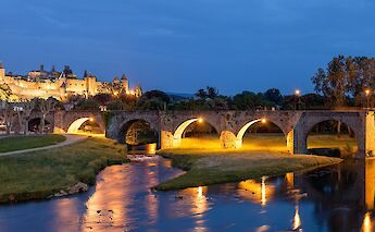 Carcassonne & Pont Vieux Bridge, France. CC:Ben LIEU SONG