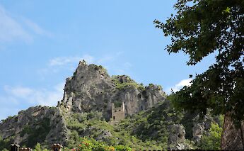 Hill above a church, Saint Guilhem le Désert, France. Flickr:Isabelle Blanchemain